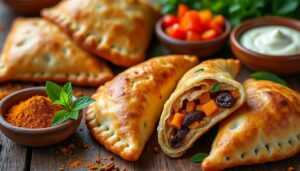 découvrez notre recette gourmande d'empanadas vegan alliant saveurs sucrées et salées, parfaite pour un repas sain et savoureux.