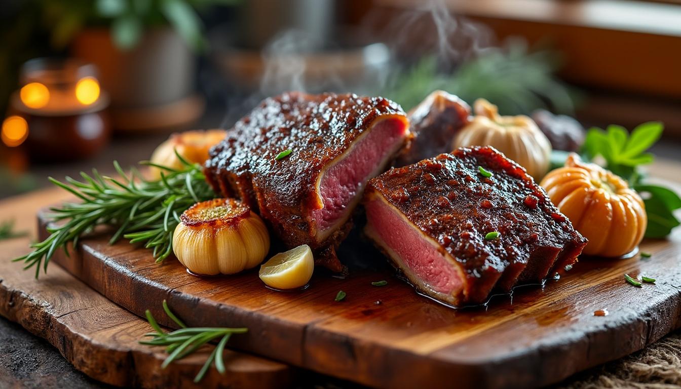 découvrez une délicieuse recette de côtes de bœuf braisées, parfaite pour un repas savoureux et fondant qui ravira vos papilles et impressionnera vos convives.
