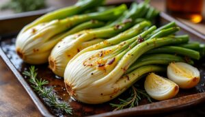 découvrez notre recette simple et savoureuse de fenouil rôti au four, parfaite pour un repas délicieux et sain en toute simplicité.