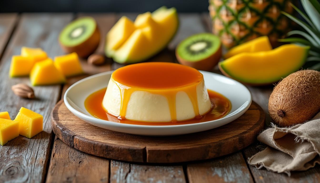 découvrez notre recette incontournable de flan onctueux à la noix de coco, un dessert délicieux et facile à préparer qui ravira vos papilles.