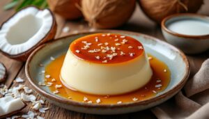 découvrez la recette incontournable du flan onctueux à la noix de coco, un dessert délicieux et facile à préparer qui ravira vos papilles.