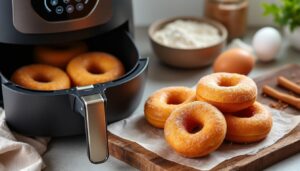 découvrez nos donuts légers cuits à l'airfryer, gourmands et sains pour un plaisir sans culpabilité à savourer à tout moment.