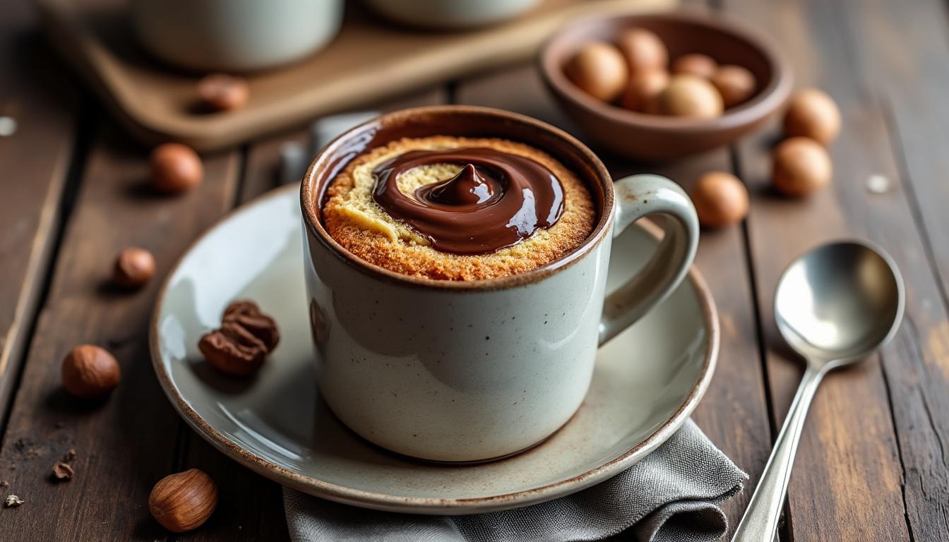 découvrez notre recette facile et rapide de mug cake nutella sans œuf, pour une pause gourmande et réconfortante en quelques minutes seulement.