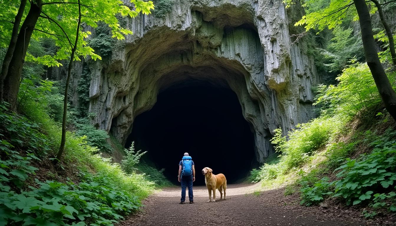 explorez la grotte de bournillon, le porche naturel le plus élevé d'europe, accompagné de votre fidèle compagnon à quatre pattes pour une aventure inoubliable au cœur de la nature.