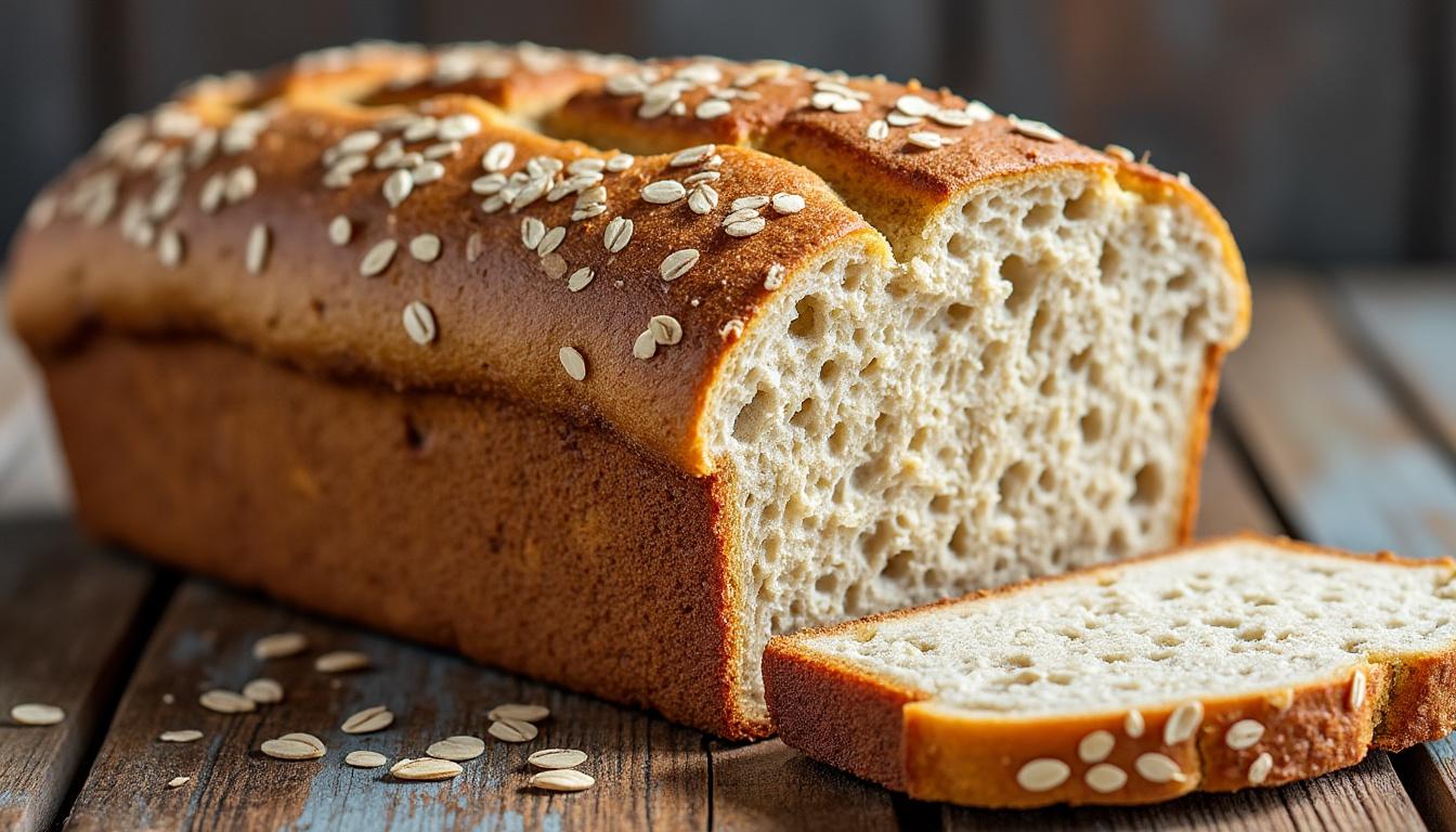 découvrez une recette simple et rapide pour préparer un délicieux pain aux flocons d'avoine sans farine, idéal pour un petit-déjeuner sain et gourmand.