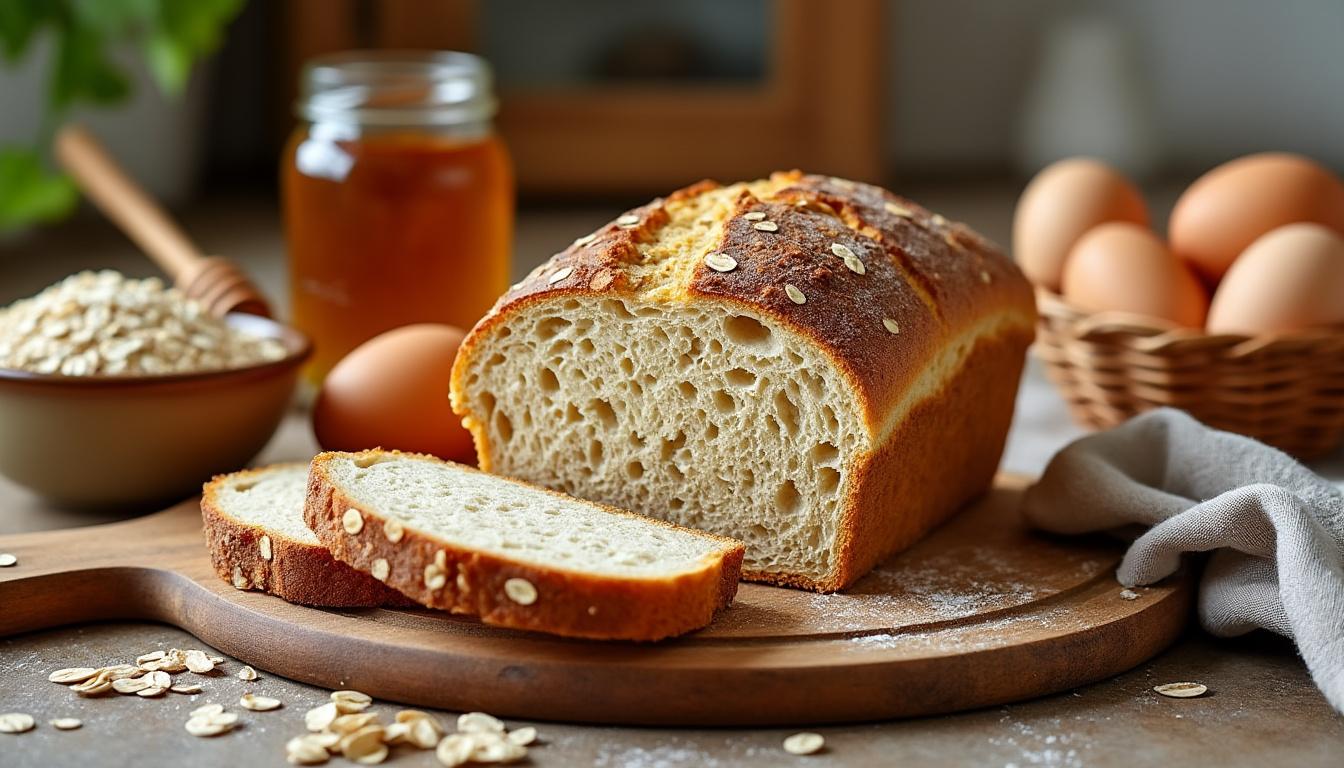 dĂ©couvrez notre recette simple et rapide de pain aux flocons dâavoine sans farine, pour un dĂ©licieux pain sain et facile Ă prĂ©parer chez vous.