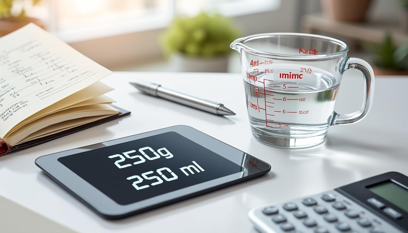 découvrez notre guide pratique pour convertir facilement les millilitres (ml) en grammes (g). profitez d'un tableau de conversion précis et d'outils de calcul pour simplifier vos mesures en cuisine ou en laboratoire.