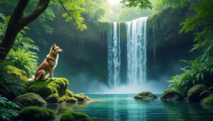 découvrez la beauté de la cascade verte en compagnie de son fidèle compagnon à quatre pattes, une aventure nature inoubliable pour les amateurs de randonnée et de paysages enchanteurs.