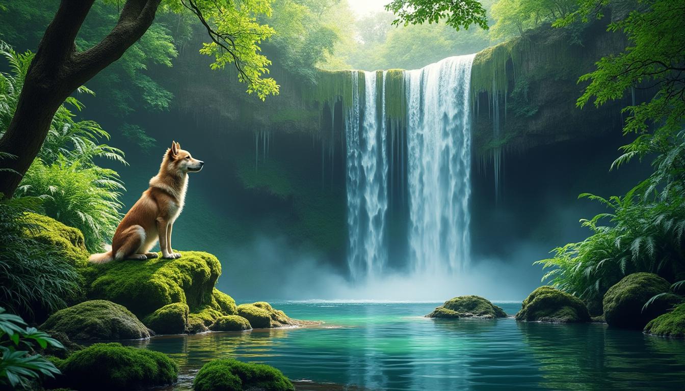 découvrez la beauté de la cascade verte en compagnie de son fidèle compagnon à quatre pattes, une aventure nature inoubliable pour les amateurs de randonnée et de paysages enchanteurs.