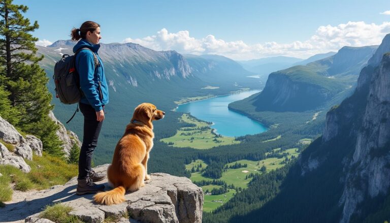 découvrez une escapade mémorable au belvédère du regardoir, idéale pour profiter d'une vue panoramique en compagnie de votre fidèle chien.