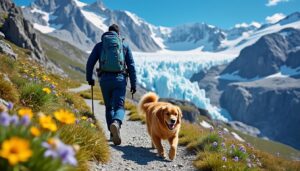 partez à l'aventure alpine avec une randonnée inoubliable au glacier de st sorlin, accompagné de votre fidèle chien. profitez des paysages majestueux et de moments de complicité en pleine nature.