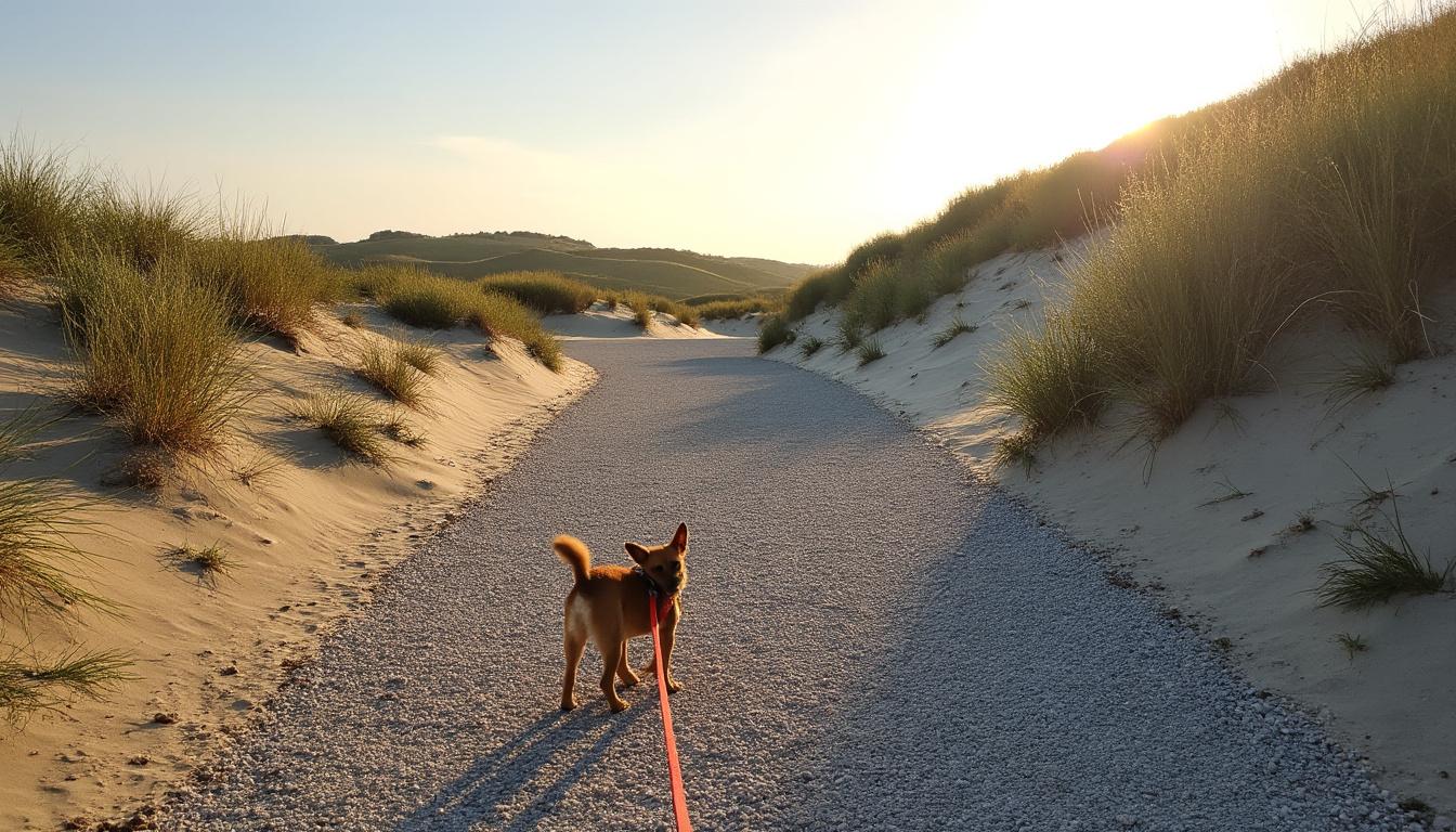partez à l'aventure dans les dunes des charmes et vivez des moments inoubliables en compagnie de votre chien. découvrez des paysages préservés et des sentiers adaptés pour une sortie nature idéale à partager à deux.