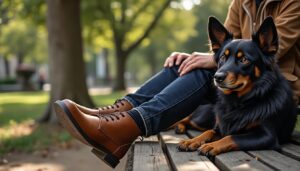 découvrez des réflexions personnelles et touchantes sur la vie quotidienne, à travers les liens uniques entre moi, mes chaussures et mon fidèle compagnon à quatre pattes.