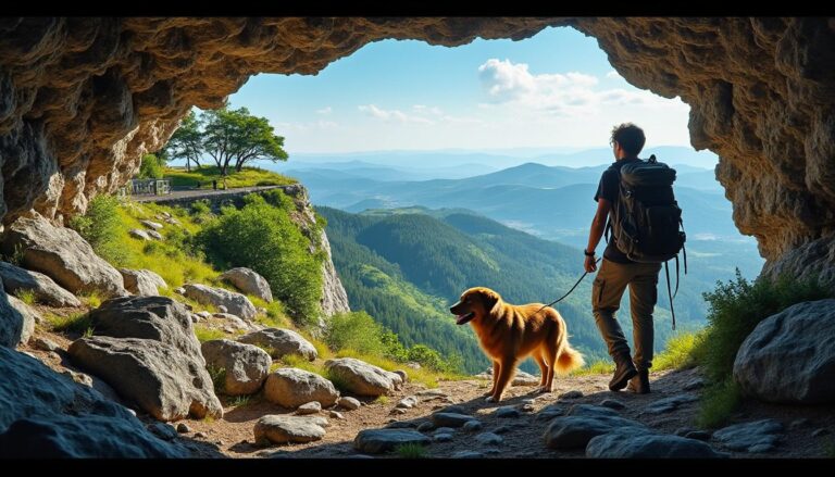 découvrez une aventure unique en explorant la grotte de la nitrière et du piley, puis profitez d'une balade au belvédère de la scie avec votre chien pour des moments inoubliables en pleine nature.