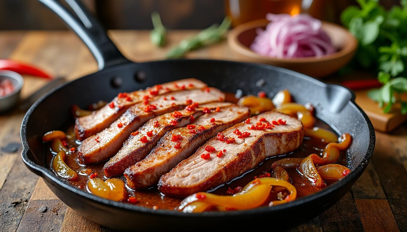 découvrez le lomo épicé, une symphonie de saveurs en bouche qui ravira vos papilles avec ses épices délicates et sa texture tendre.