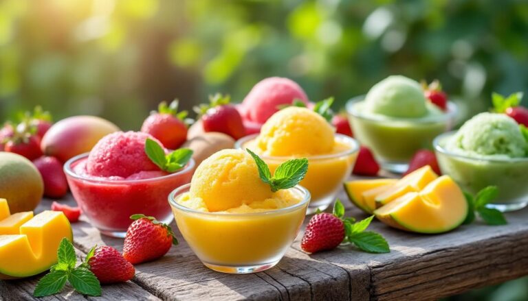 découvrez nos recettes de sorbets maison sans lactose, frais et savoureux, élaborés avec des ingrédients 100% naturels pour une gourmandise saine et rafraîchissante.